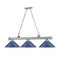 Z-Lite Cordon 3 Light Billiard, Brushed Nickel & Navy Blue 2306-3BN-MNB - alternate 8